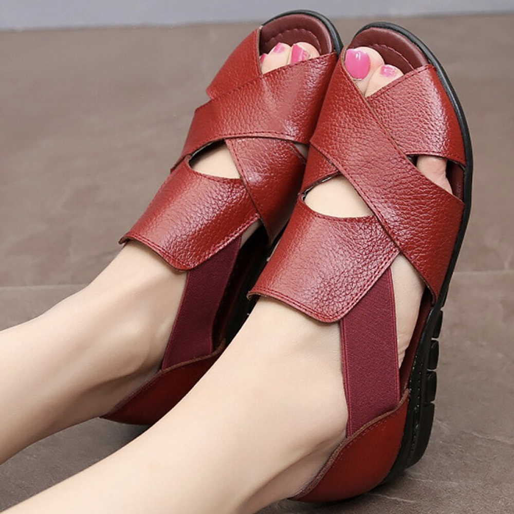 MW | Damen Leder Wedge Heels
