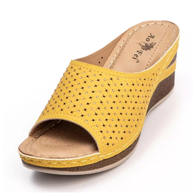 MW | Womens Open Toe Wedge Sandalen