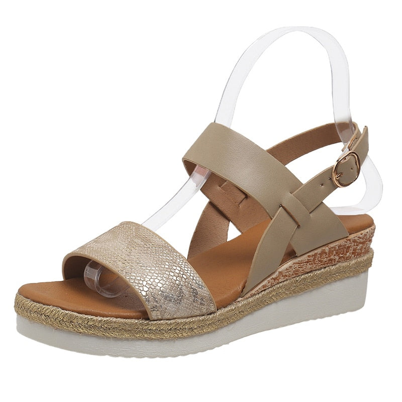MW | Frauen Keil Komfort Plattform Sandalen