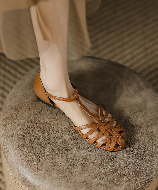 MW | Flache Sandalen aus Rindsleder