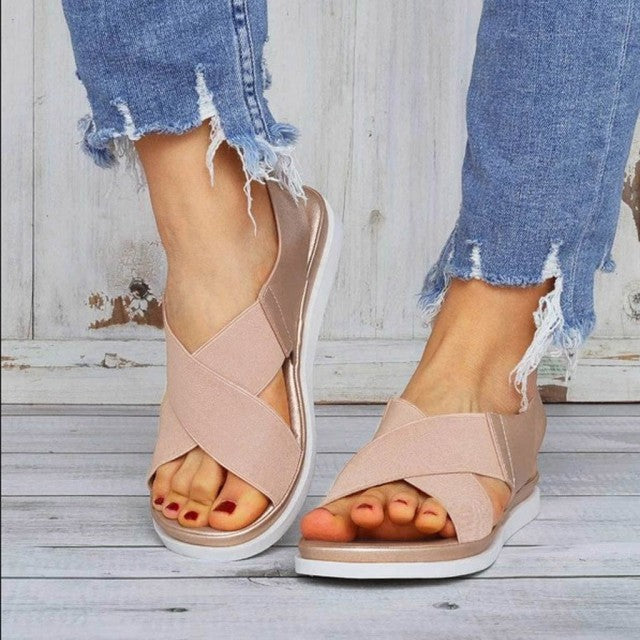 MW | Bequeme minimalistische flache Sandalen