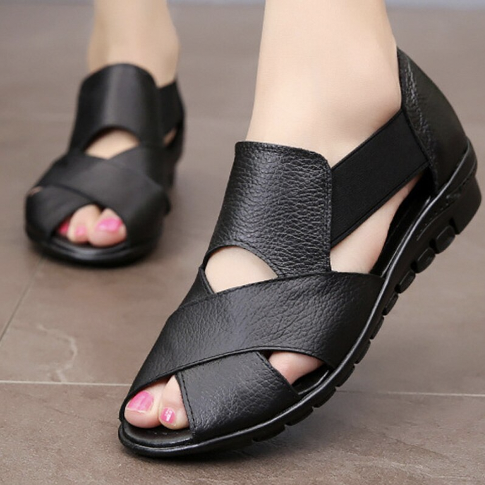 MW | Damen Leder Wedge Heels