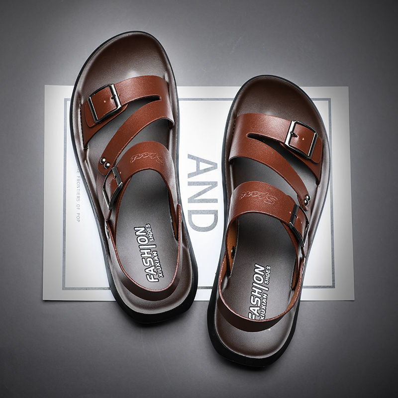 MW | Herren Leder Flats Sandalen