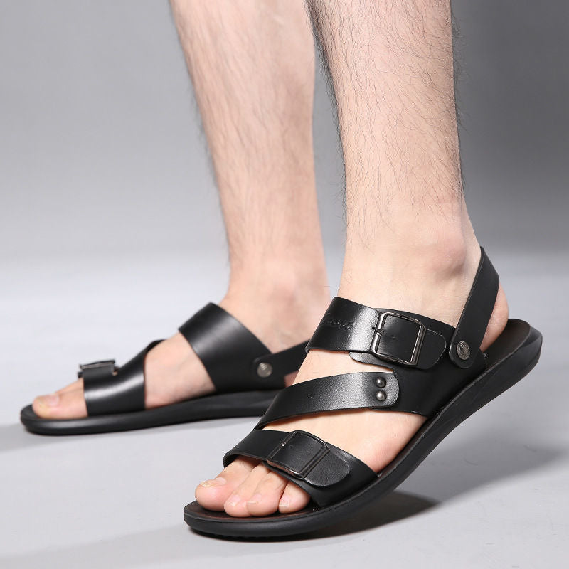 MW | Herren Leder Flats Sandalen