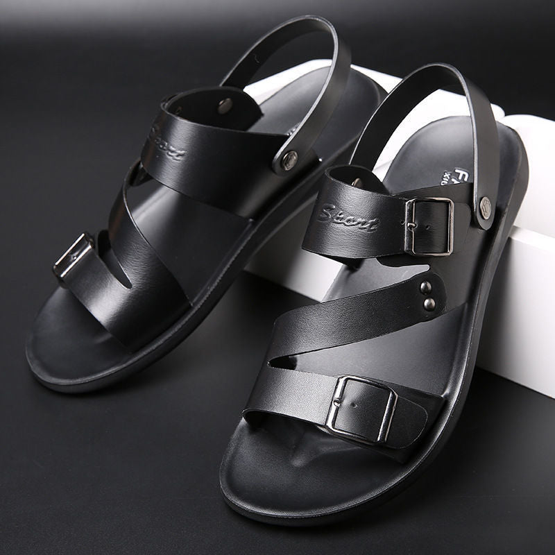 MW | Herren Leder Flats Sandalen