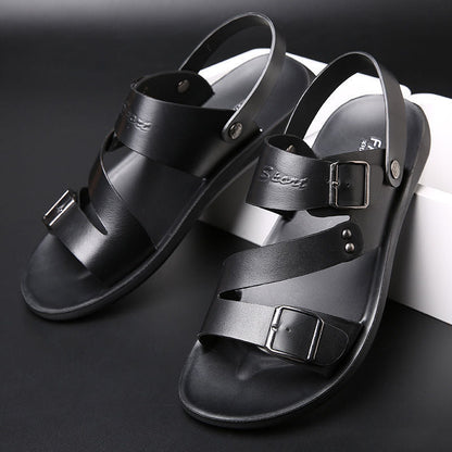 MW | Herren Leder Flats Sandalen