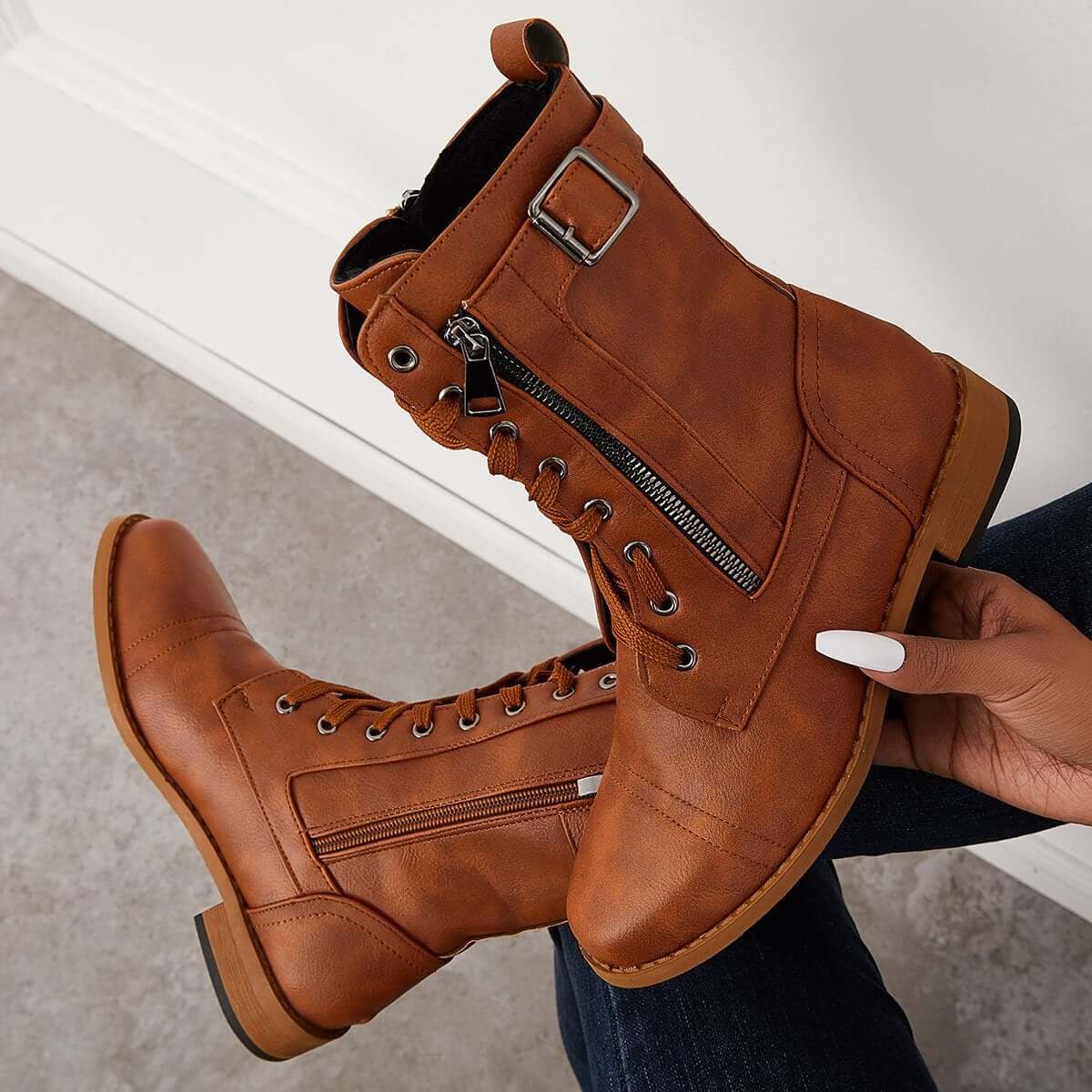 Vintage inspirierte Orthopädische Stiefel