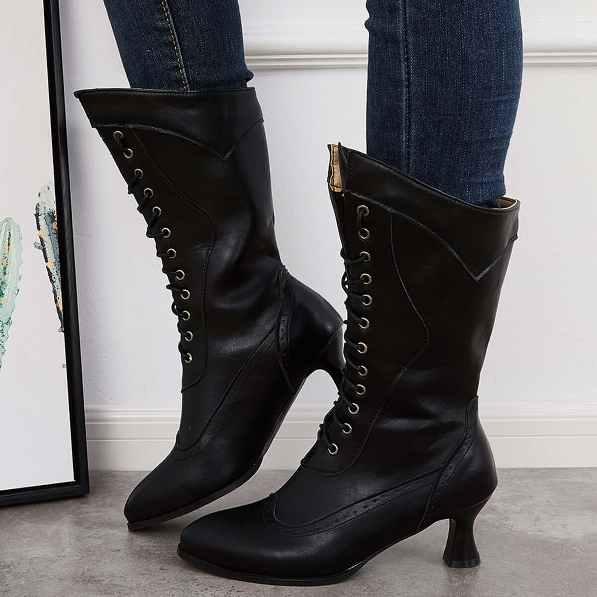 Vintage inspirierte Orthopädische Stiefel