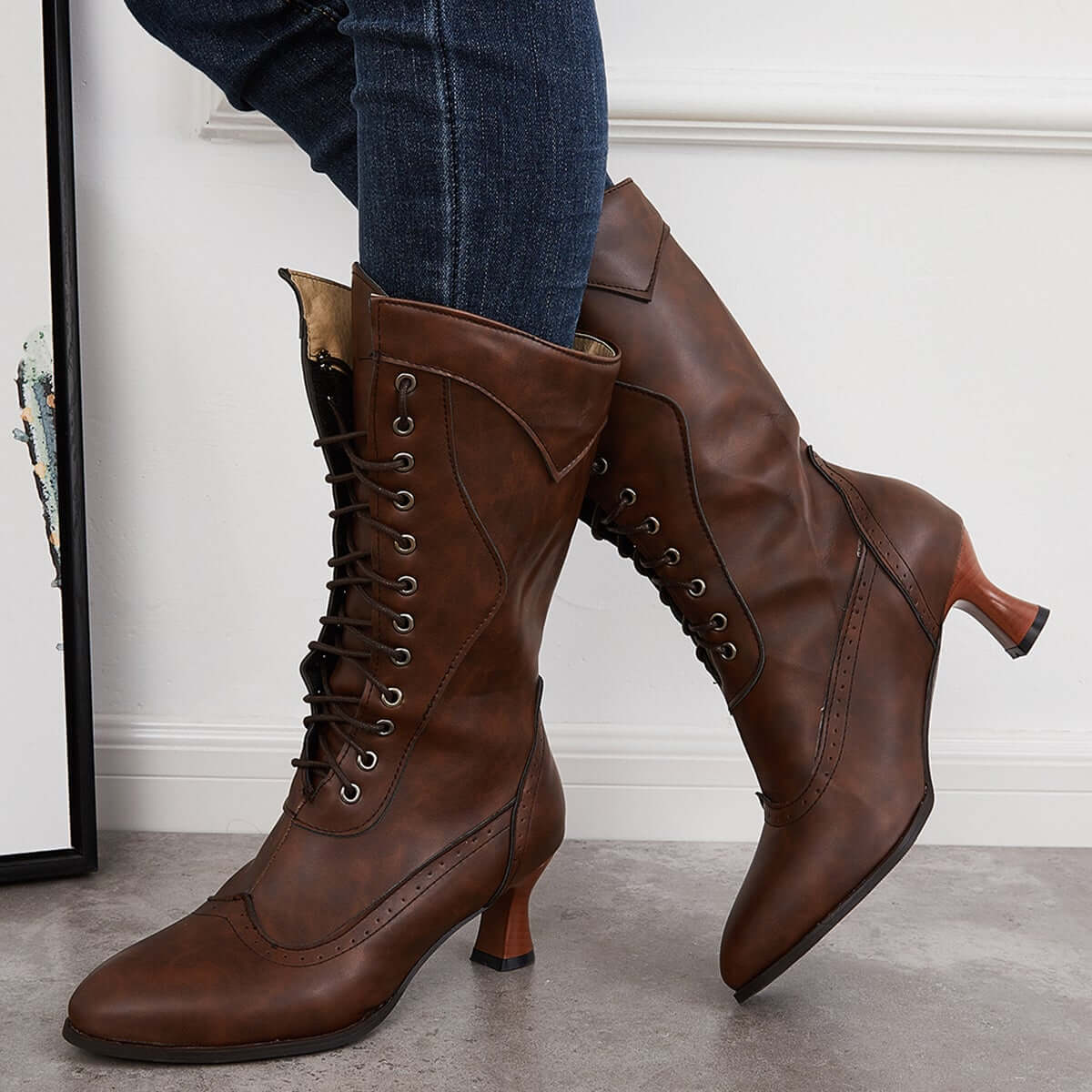 Vintage inspirierte Orthopädische Stiefel