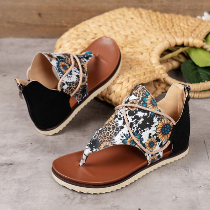 MW | Neue bedruckte Strand-Sandalen mit Reißverschluss
