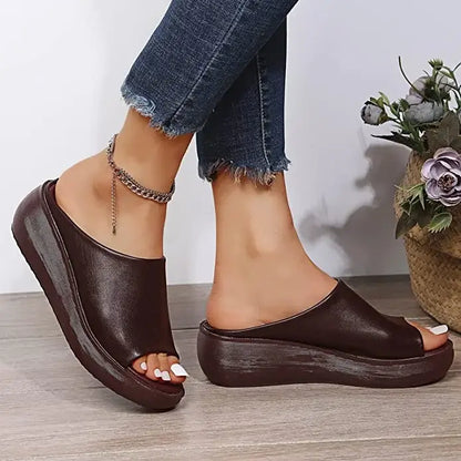 MW | Damen Plateau Sandalen mit offener Spitze