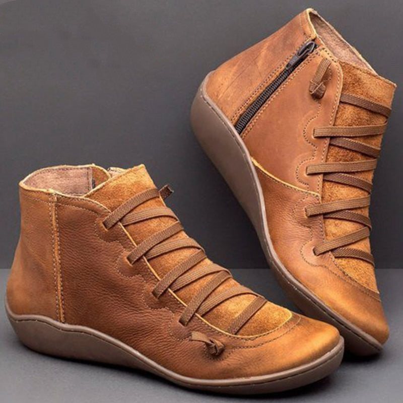 MW | Damen Schuhe Mode Leder Stiefelette