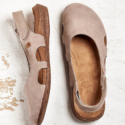 MW | Retro Geschlossene Zehensandalen zum Hineinschlüpfen