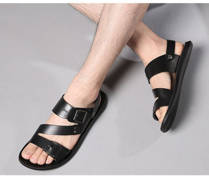 MW | Herren Leder Flats Sandalen