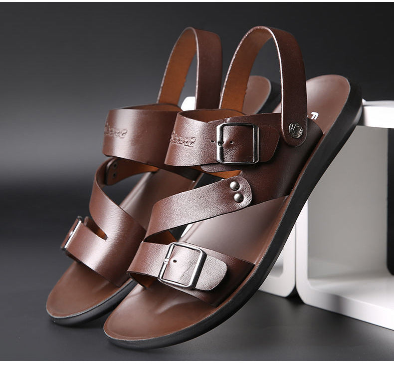 MW | Herren Leder Flats Sandalen