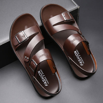 MW | Herren Leder Flats Sandalen
