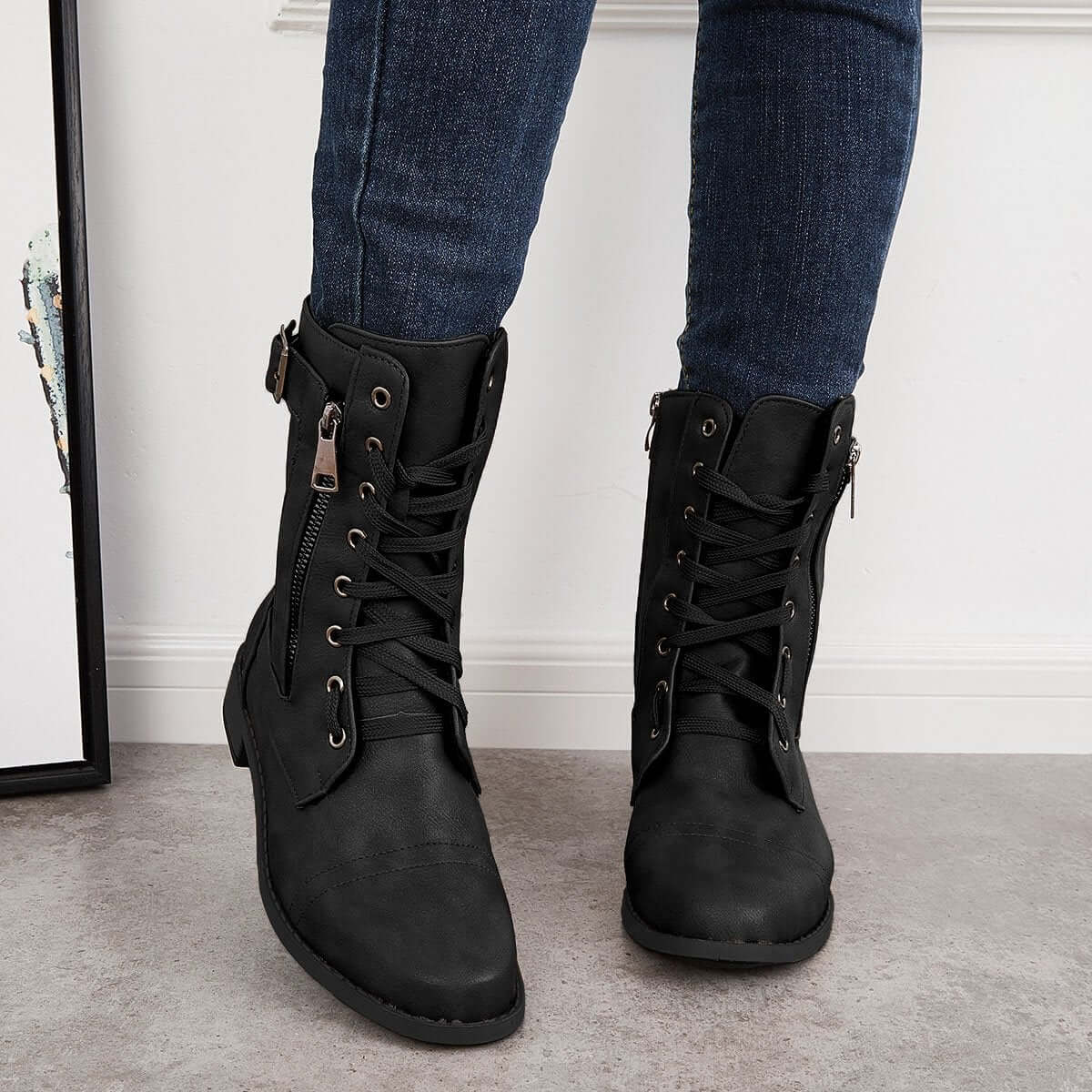 Vintage inspirierte Orthopädische Stiefel