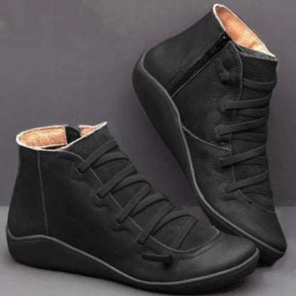 MW | Damen Schuhe Mode Leder Stiefelette