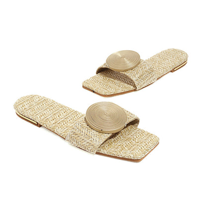 MW | Sommer Stil offene Zehe flache Sandalen für Frauen