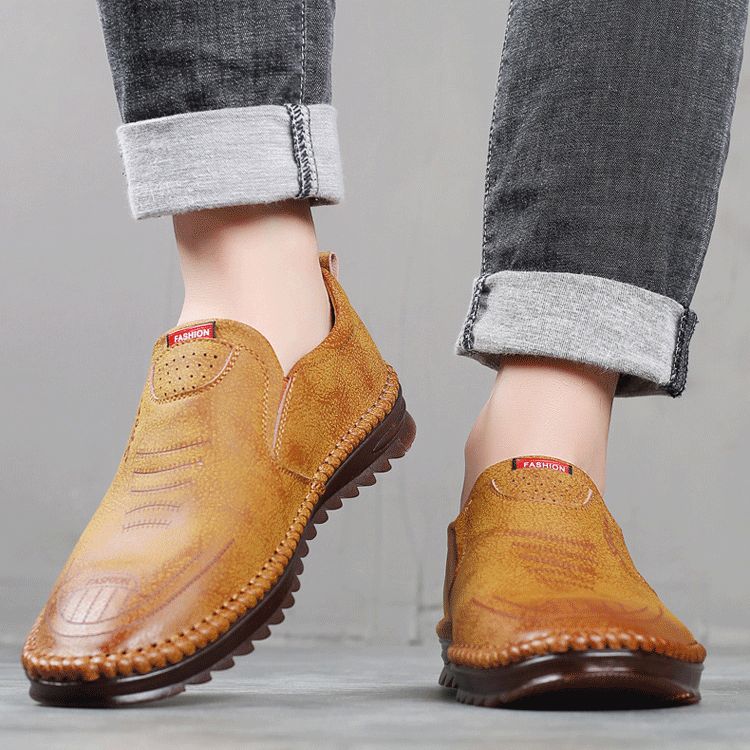 MW | Casual Slip-On Schuhe aus weichem Leder für Männer