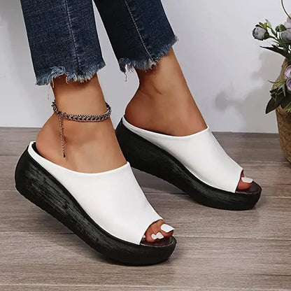 MW | Damen Plateau Sandalen mit offener Spitze