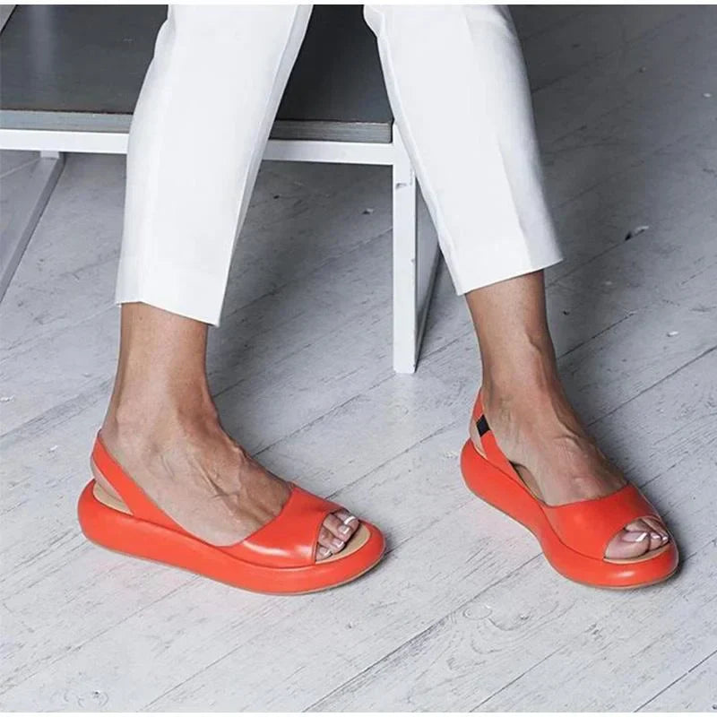 MW | Offene Zehensandalen mit Plateau für Frauen