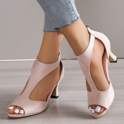 MW | Women's Ankle Strap Open Toed Heels