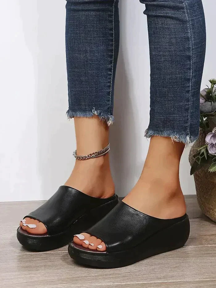 MW | Damen Plateau Sandalen mit offener Spitze