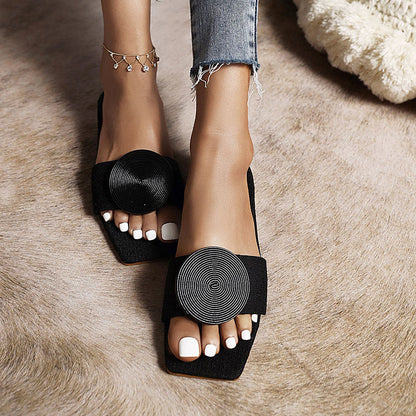 MW | Sommer Stil offene Zehe flache Sandalen für Frauen