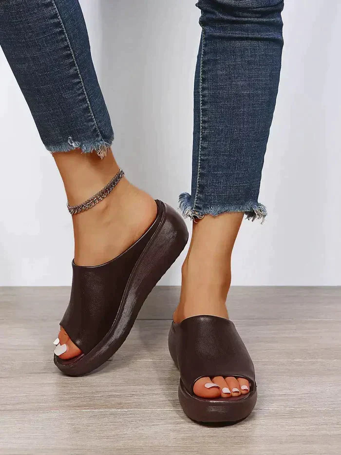 MW | Damen Plateau Sandalen mit offener Spitze