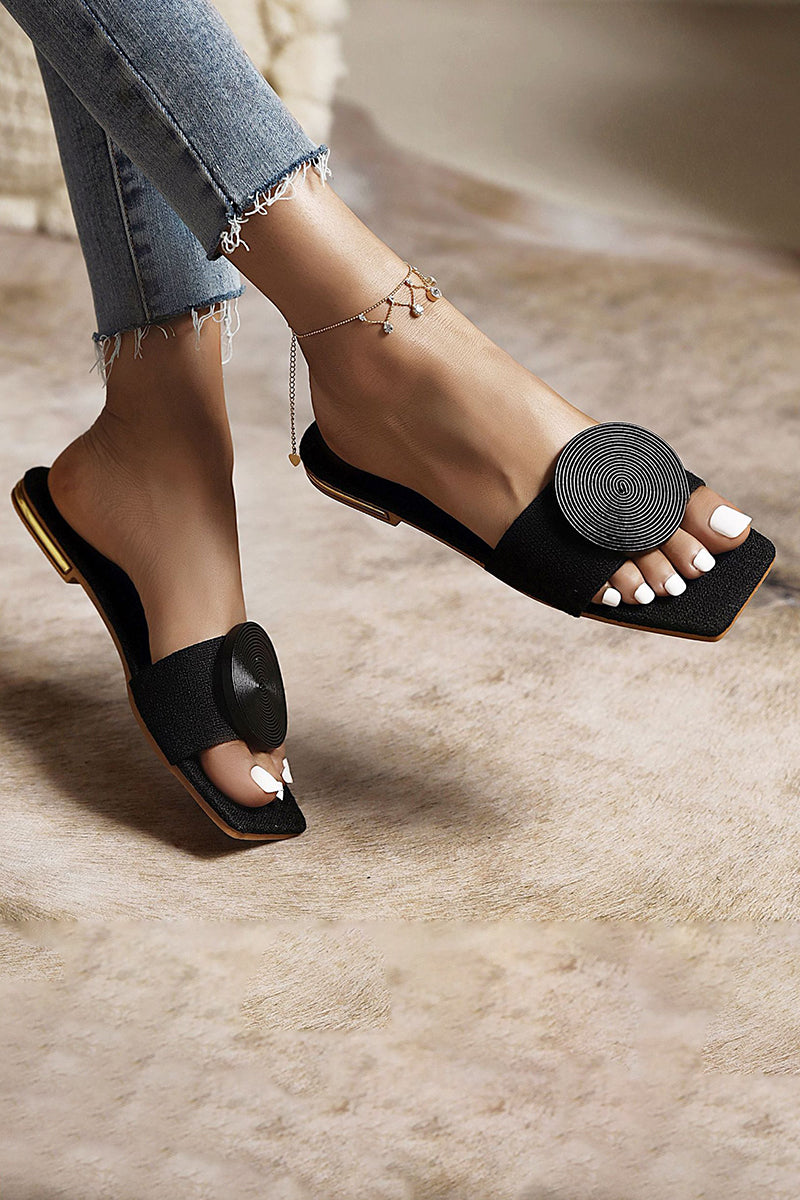 MW | Sommer Stil offene Zehe flache Sandalen für Frauen