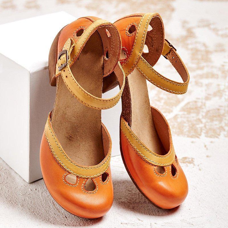 MW | Bequeme orthopädische Sandalen mit niedrigem Absatz