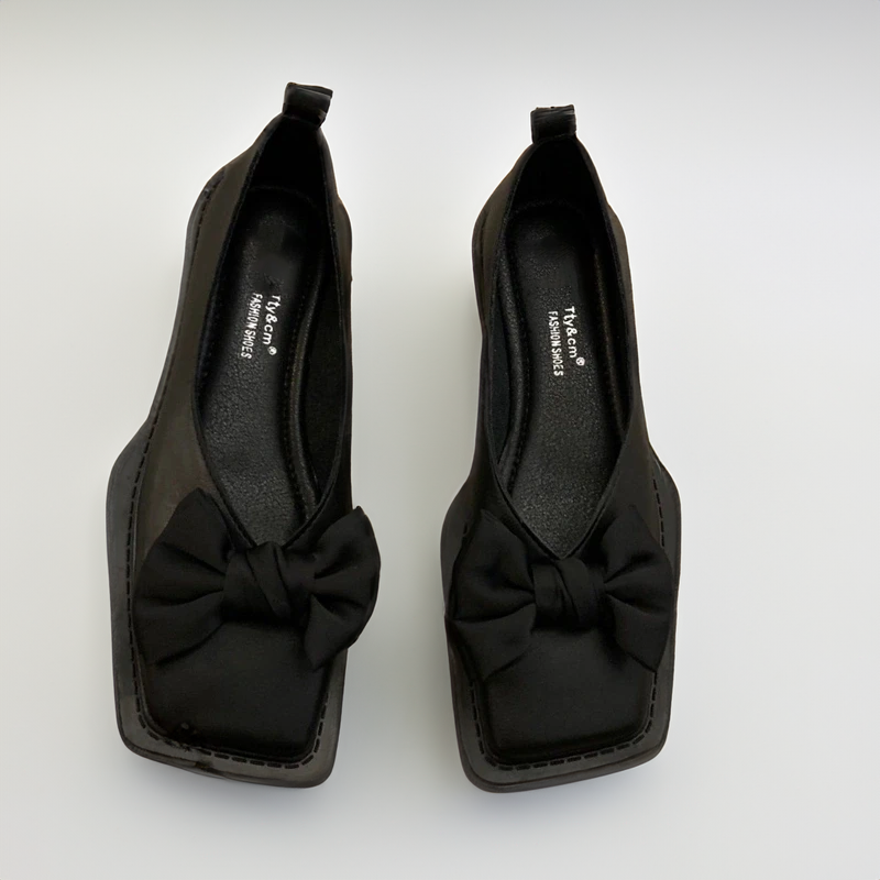 MW | Quadratische Zehe Flacher Mund Slipper für Frauen Loafers
