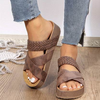 MW | Geflochtene Detail Criss Cross Hausschuhe