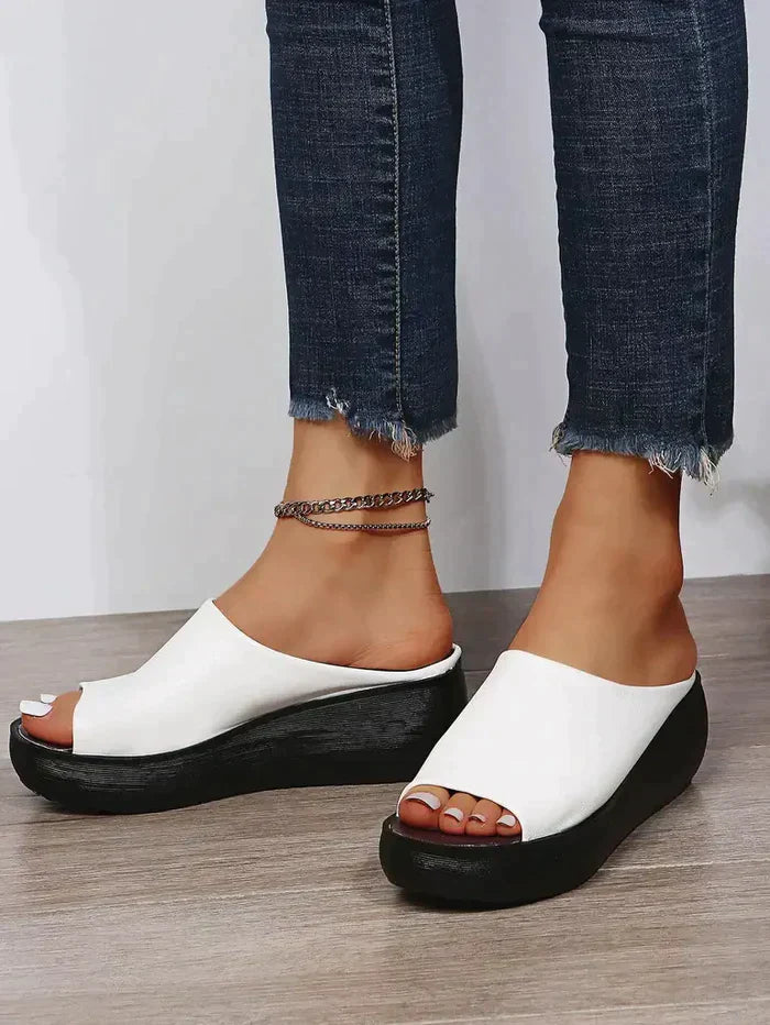 MW | Damen Plateau Sandalen mit offener Spitze