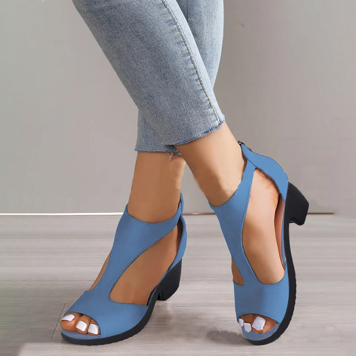 MW | Women's Ankle Strap Open Toed Heels