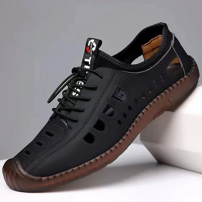 MW | Herren Sandalen Sommer weiches Leder atmungsaktive Schuhe
