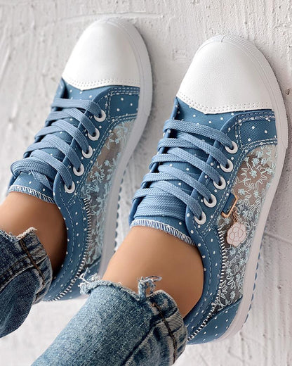 MW | Flache Turnschuhe aus Mesh für Frauen