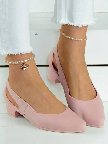 MW | Wasserdicht Hollow Out Slip On Block Heel Schuhe