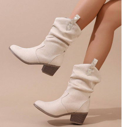 Natalia® | Boots with a chunky heel and a round toe