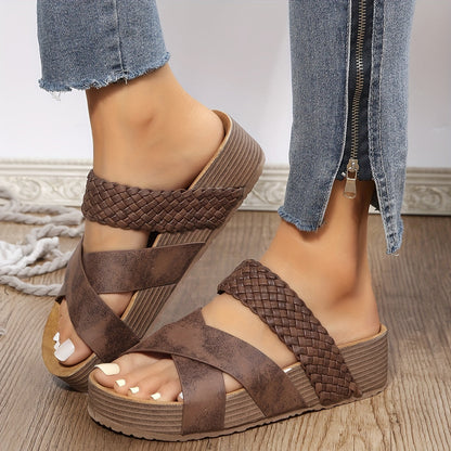 MW | Geflochtene Detail Criss Cross Hausschuhe