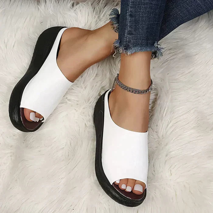 MW | Damen Plateau Sandalen mit offener Spitze