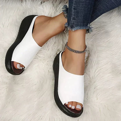MW | Damen Plateau Sandalen mit offener Spitze