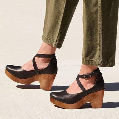 MW | Dicke High Heels Damen Lederschuhe