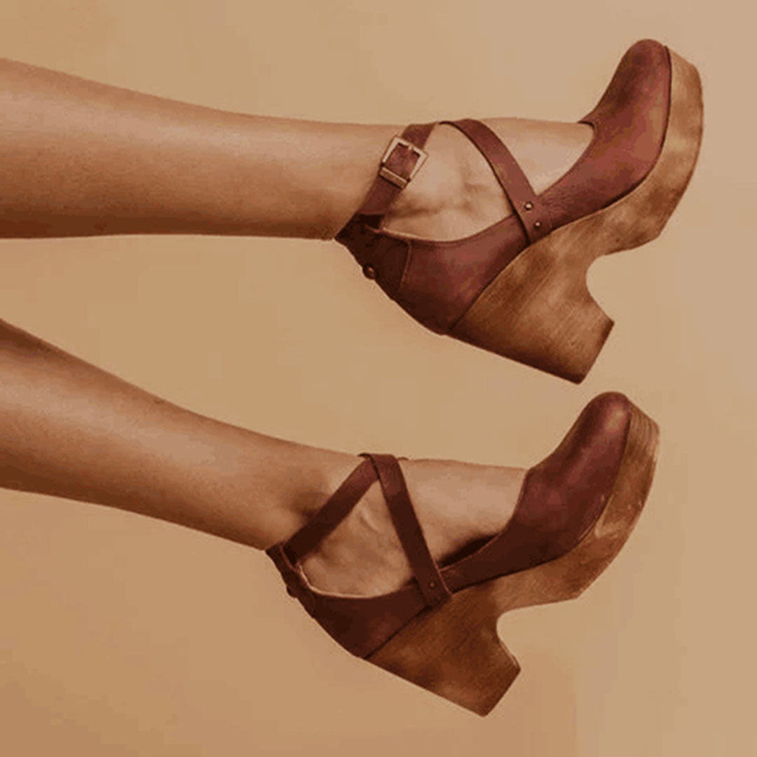 MW | Dicke High Heels Damen Lederschuhe