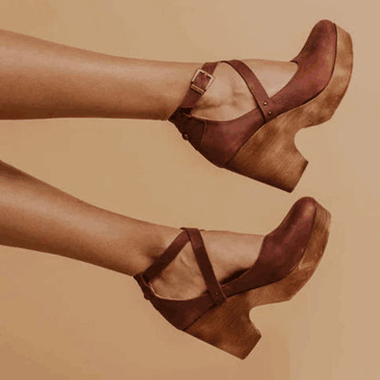 MW | Dicke High Heels Damen Lederschuhe