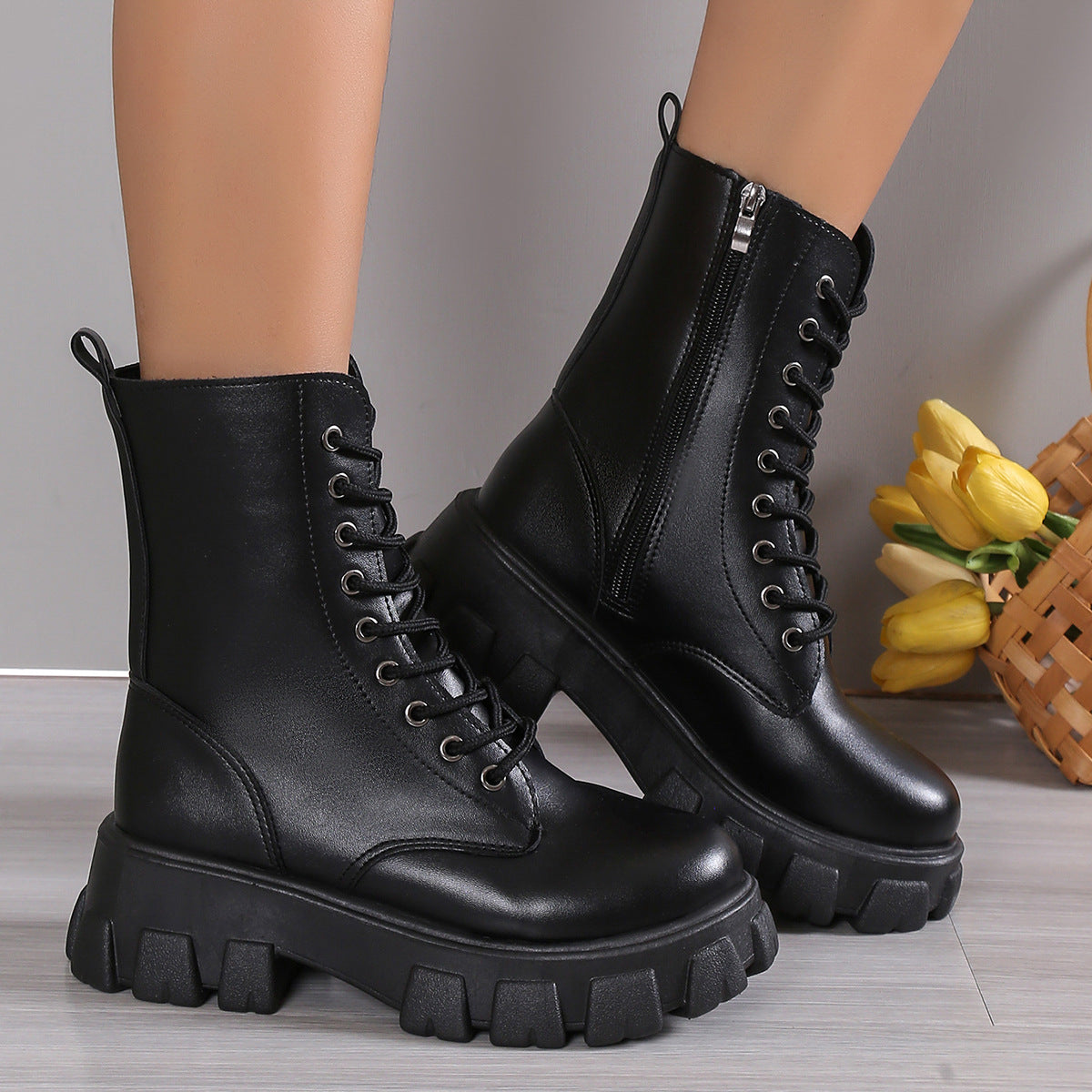 Klassische Orthopädische Stiefel mit zeitlosem Stil