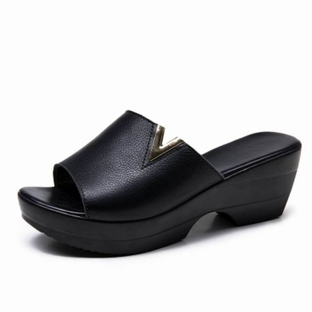 MW | Mittelhohe Slipper-Sandalen für Frauen
