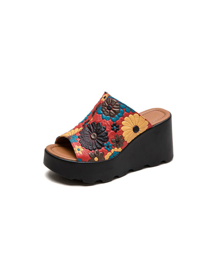MW Floral Wedge Heel Slipper