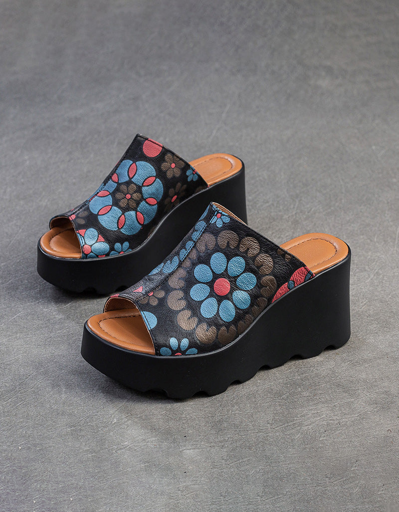 MW Floral Wedge Heel Slipper